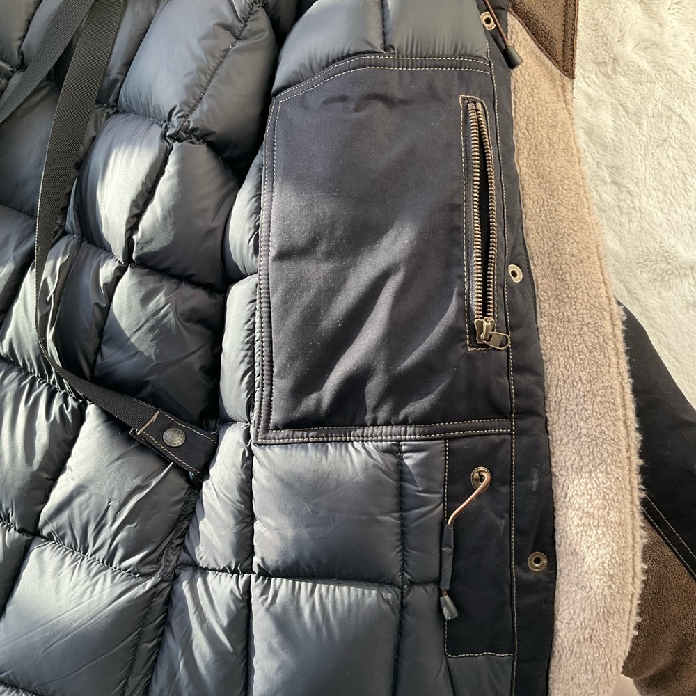 Kohl Arktik Down Black Brown Parka Size Small View 5